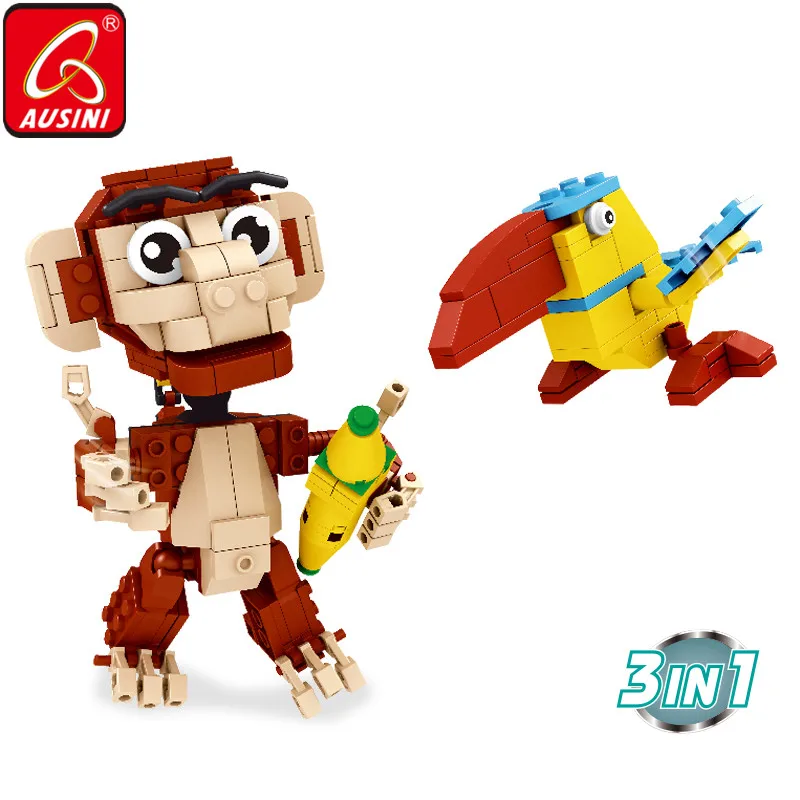 AUSINI 3in1 Construtor Animal Monkey Blocks Set Boys Toys Model Building Bricks Dog Birds Designer Plastic Kids Playthings Toy
AUSINI 3in1 Construtor Animal Monkey Blocks Set Boys Toys Model Building Bricks Dog Birds Designer Plastic Kids Playthings Toy