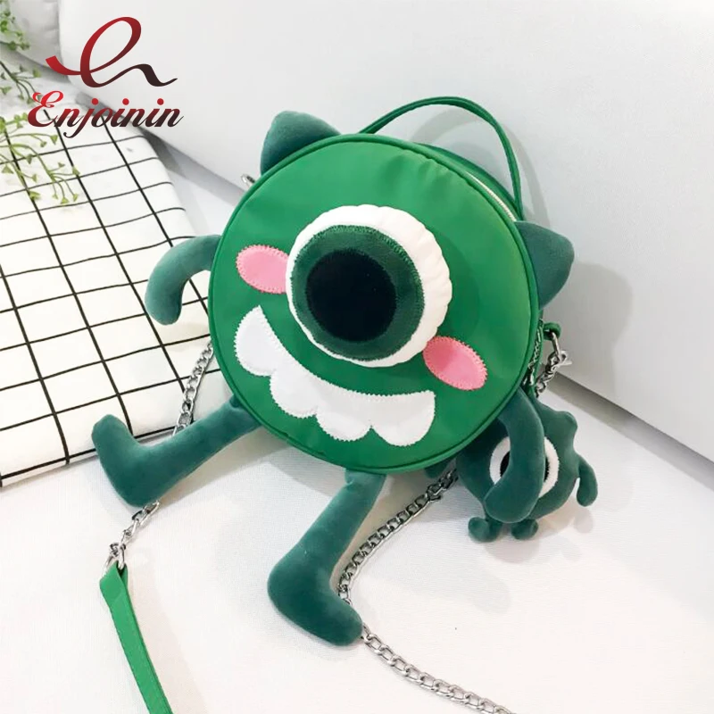 Cute Cartoon Fashion Little Green Monster Round Female Casual Totes Shoulder Bag Handbag Crossbody Messenger Bag Chain Purse
Cute Cartoon Fashion Little Green Monster Round Female Casual Totes Shoulder Bag Handbag Crossbody Messenger Bag Chain Purse