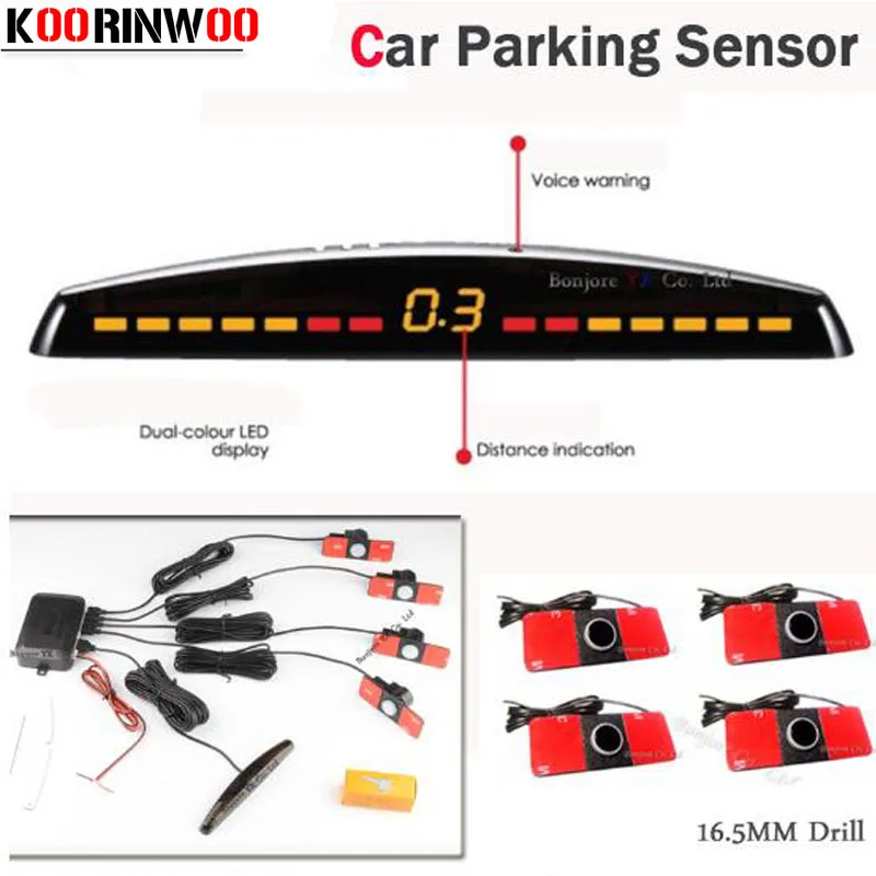 Автомобильный детектор Koorinwoo со светодиодным дисплеем датчик парковки