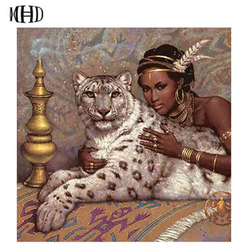 MHD "woman and tiger" diamond painting 5D DIY diamond cross stitch round round resin mosaic diamond embroidery painting decorati
MHD "woman and tiger" diamond painting 5D DIY diamond cross stitch round round resin mosaic diamond embroidery painting decorati