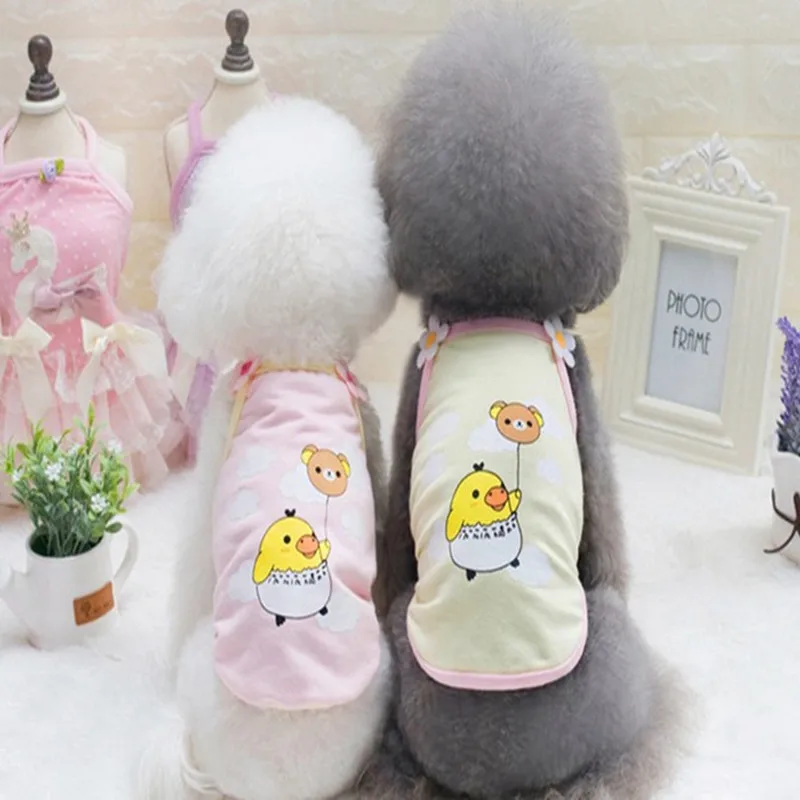 Image Lovd Lovf 2017 New Dog Vest Pet Small Dog Puppy Cat Vest Spring Summer Shirt Cute Clothes 100% cotton Cheap Dog Clothes