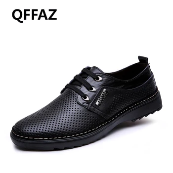 QFFAZ New Leather Men casual shoes Summer Breathable Soft Driving Men's Lace-up Handmade chaussure homme Loafers shoes man
QFFAZ New Leather Men casual shoes Summer Breathable Soft Driving Men's Lace-up Handmade chaussure homme Loafers shoes man