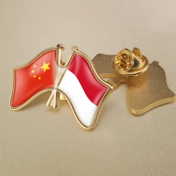 China and Indonesia Crossed/Double/Friendship Flags Lapel Pins/Brooch/Badges
China and Indonesia Crossed/Double/Friendship Flags Lapel Pins/Brooch/Badges