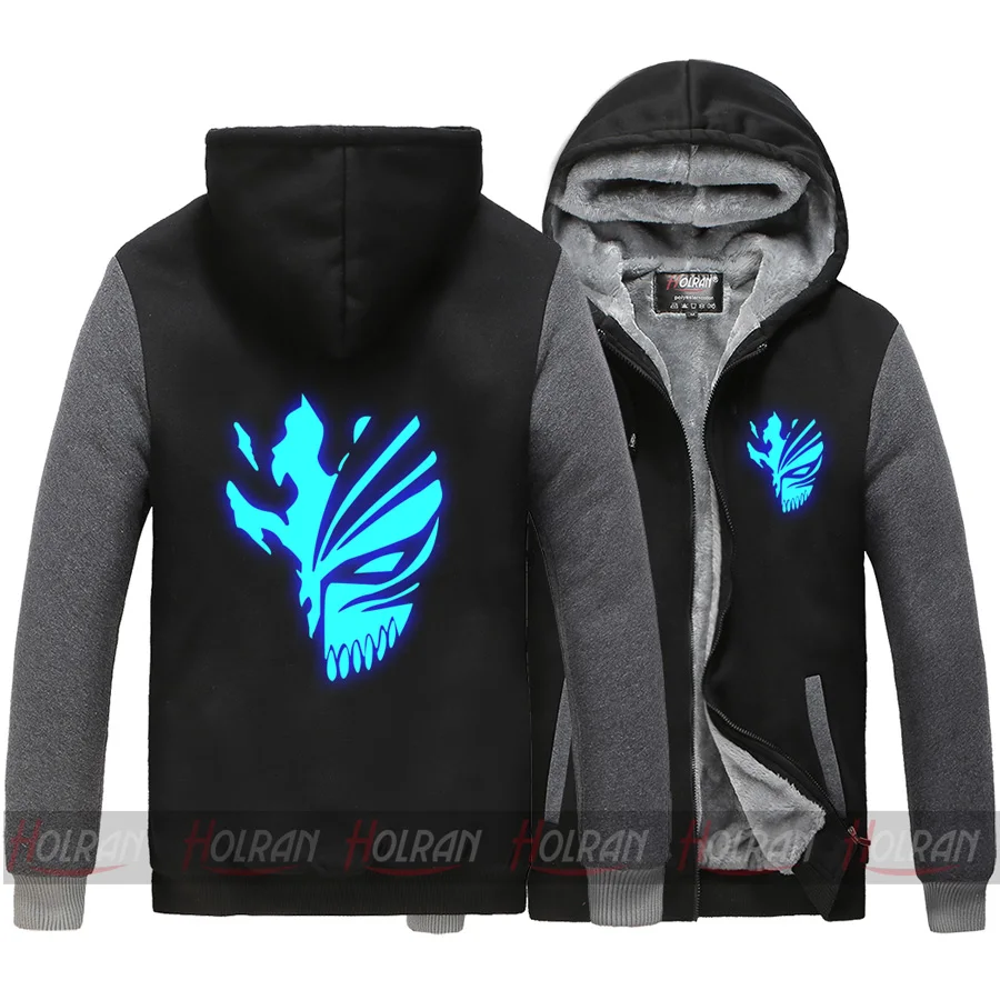Костюм для косплея отбеливатель Ichigo Kurosaki Bankai Утепленная зимняя флисовая куртка