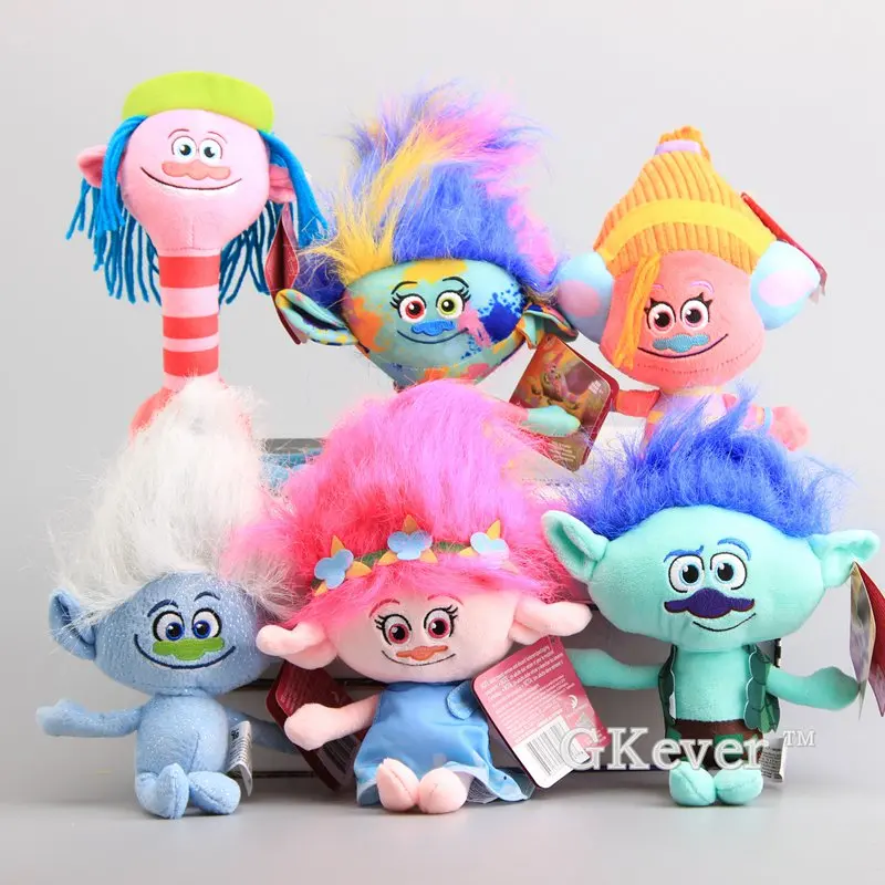High Quality 6 Pcs/Set Trolls Plush Toys Magic Hair Cooper Poppy DJ Suki Harper Guy Diamond Stuffed Dolls Kids Gift 25-28 CM
High Quality 6 Pcs/Set Trolls Plush Toys Magic Hair Cooper Poppy DJ Suki Harper Guy Diamond Stuffed Dolls Kids Gift 25-28 CM