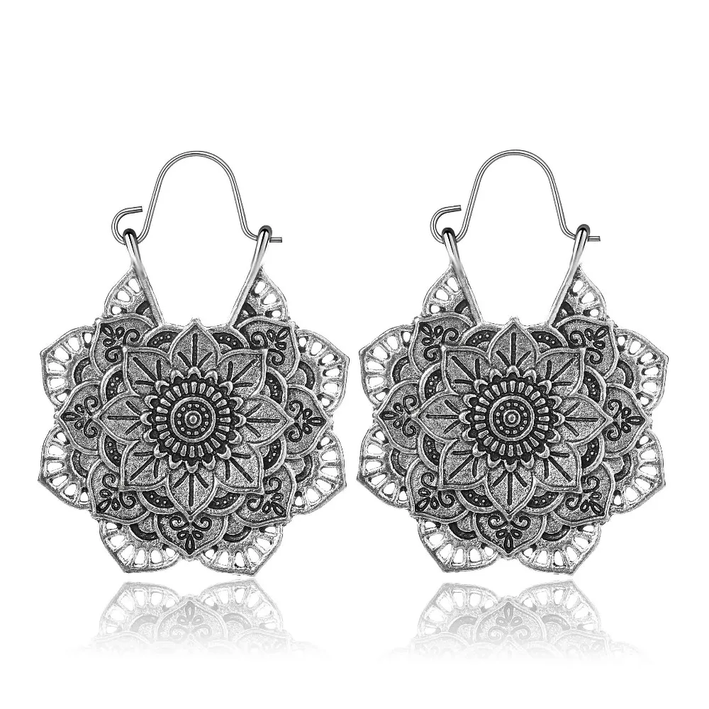 Indian Tribal Brass Earring Dangle Drop Earring Flower Ornate Swirl Gypsy Earring For Women Boho Vintage Earring EAR00C00N6
Indian Tribal Brass Earring Dangle Drop Earring Flower Ornate Swirl Gypsy Earring For Women Boho Vintage Earring EAR00C00N6