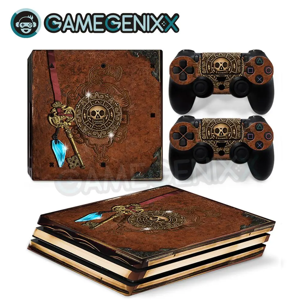 Наклейка на кожу GAMEGENIXX Виниловая наклейка для PS4 Pro консоли и 2 контроллера-Старая
