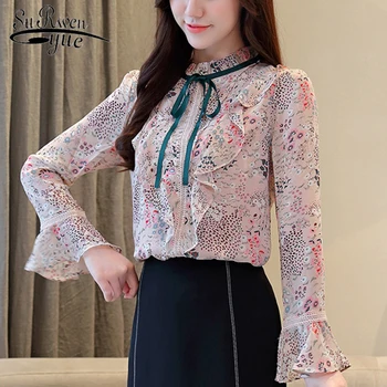 womens tops and blouses women shirts 2019 long sleeve Floral chiffon shirt fairy temperament base shirt Joker slimming 2438 50
womens tops and blouses women shirts 2019 long sleeve Floral chiffon shirt fairy temperament base shirt Joker slimming 2438 50