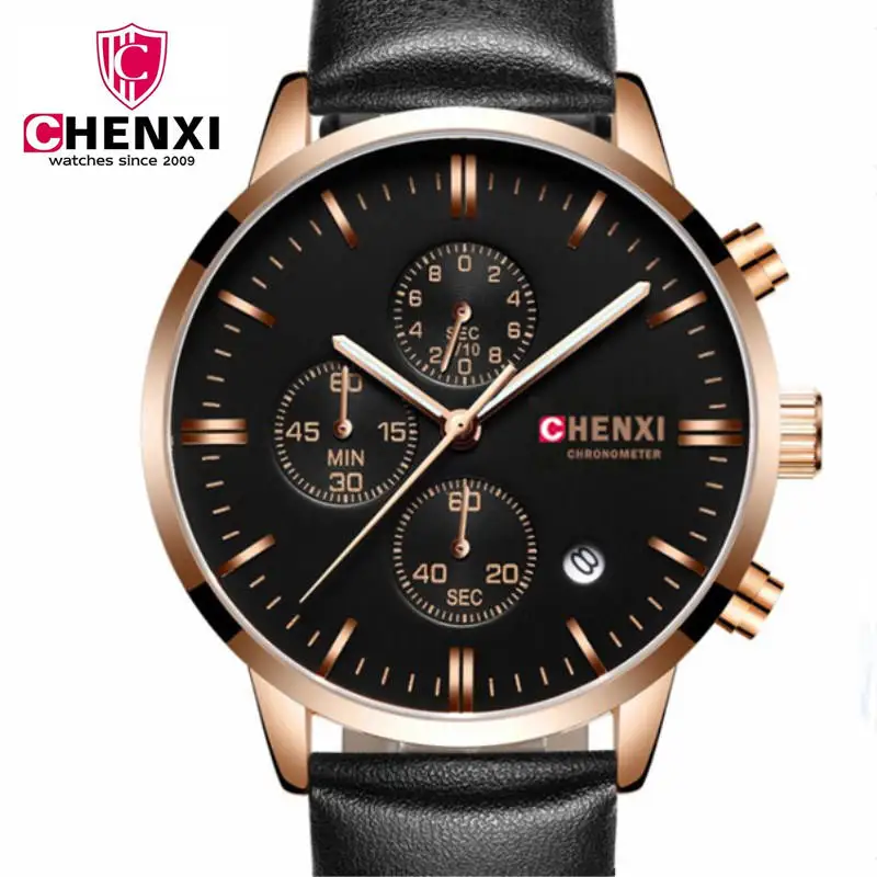 Mens Watches Top Brand Luxury CHENXI Men Military Sport Luminous Wristwatch Chronograph Leather Quartz Watch relogio masculino
Mens Watches Top Brand Luxury CHENXI Men Military Sport Luminous Wristwatch Chronograph Leather Quartz Watch relogio masculino