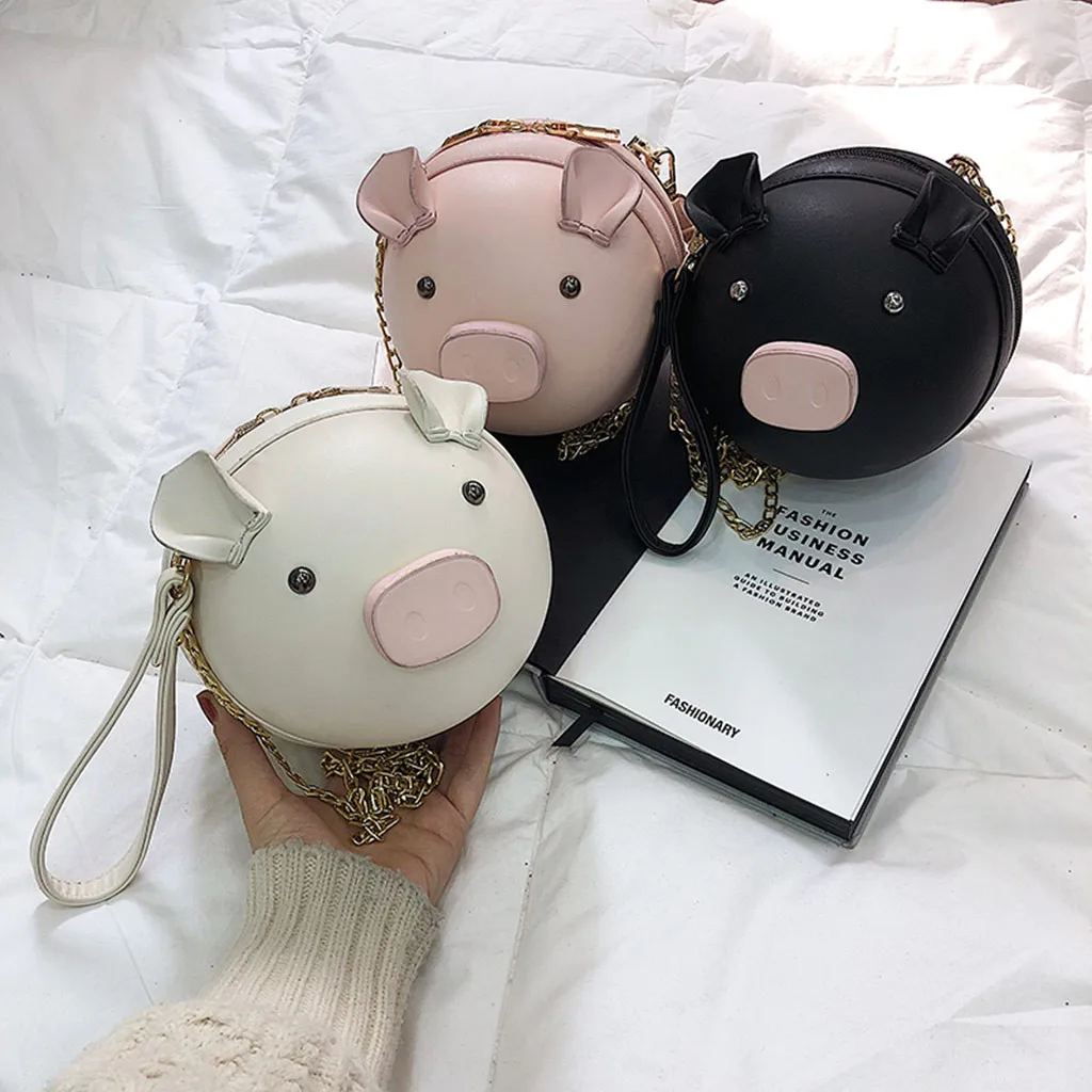 Creative Style women's bag round bag 2019 3D pig shoulder bags Girls Children Cute mini small Wallet Coin Shoulder Messenger Bag
Creative Style women's bag round bag 2019 3D pig shoulder bags Girls Children Cute mini small Wallet Coin Shoulder Messenger Bag
