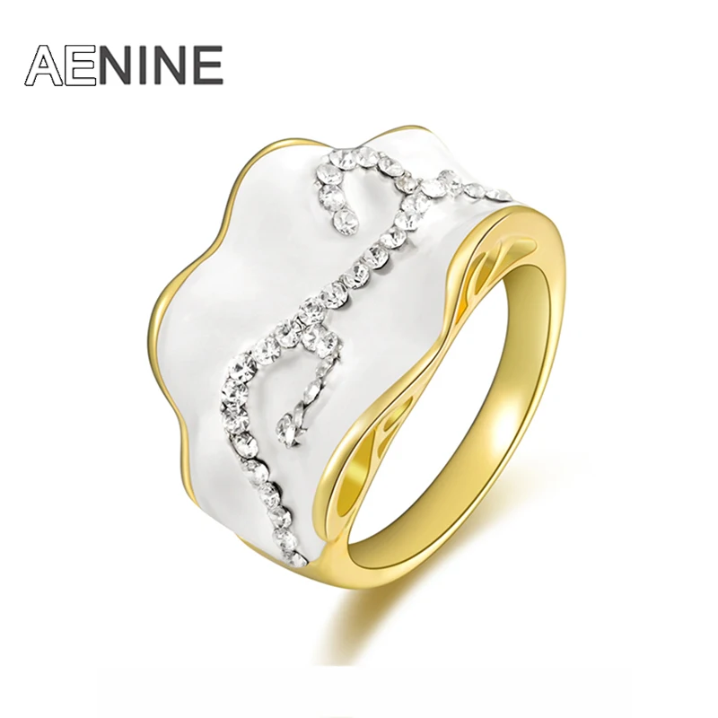 AENINE Fashion White Flower Finger Rings Pave Setting Rhinestone Gold Color Anniversary Rings Jewelry For Women Anneau R15079
AENINE Fashion White Flower Finger Rings Pave Setting Rhinestone Gold Color Anniversary Rings Jewelry For Women Anneau R15079