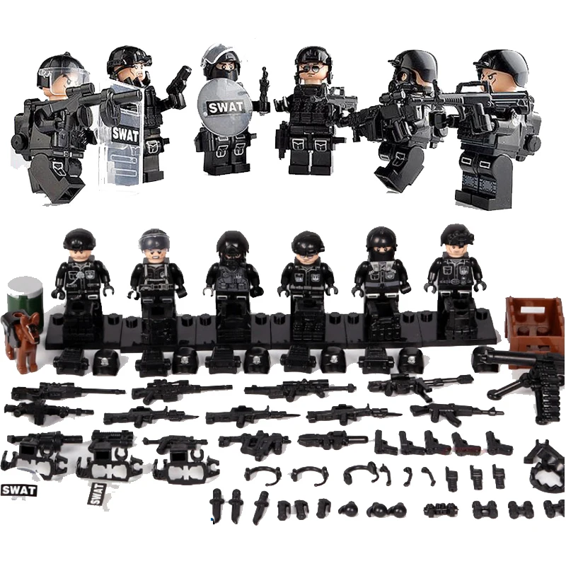 Legoings Military Series Building Blocks WW2 SWAT Army City Special Forces Team Soldiers Action Figure Weapons Kids Toys bricks
Legoings Military Series Building Blocks WW2 SWAT Army City Special Forces Team Soldiers Action Figure Weapons Kids Toys bricks