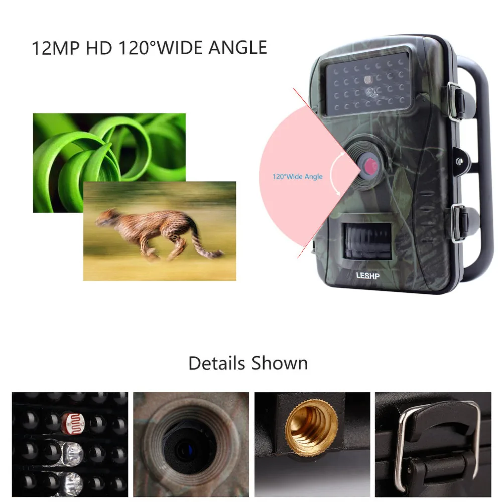 LESHP RD1003 Professional 2.4 Inch TFT 70 Degree Wide Viewing Hunting Camera 720P 940nM Digital Infrared Trail Camera drop ship
LESHP RD1003 Professional 2.4 Inch TFT 70 Degree Wide Viewing Hunting Camera 720P 940nM Digital Infrared Trail Camera drop ship