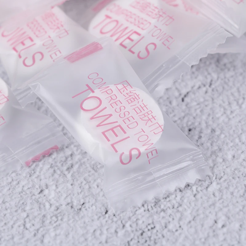 New 50pcs/lot Outdoor Travel Magic Compressed Cotton Disposable Towel Tablet Capsules Cloth Wipes Paper Tissue Mask |