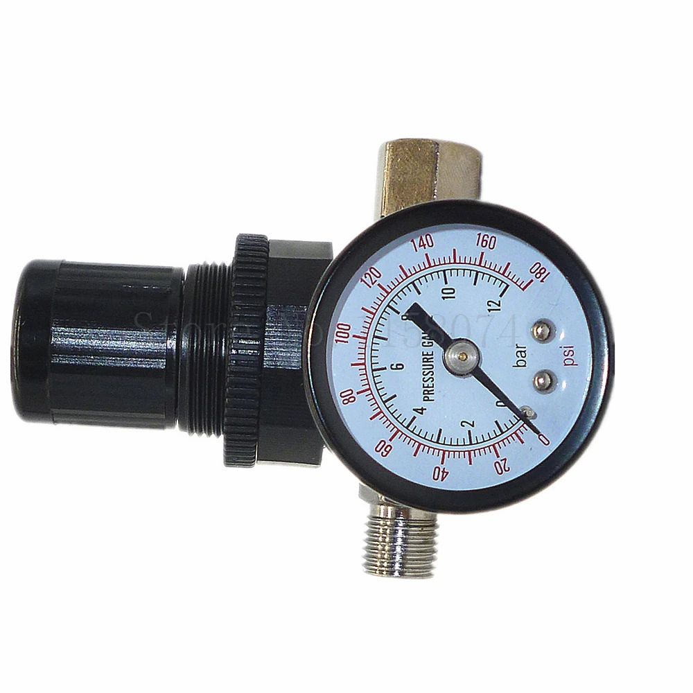 Air Compressor Adjust Pressure Painting Tools Air Regulator w// 160 PSI Gauge