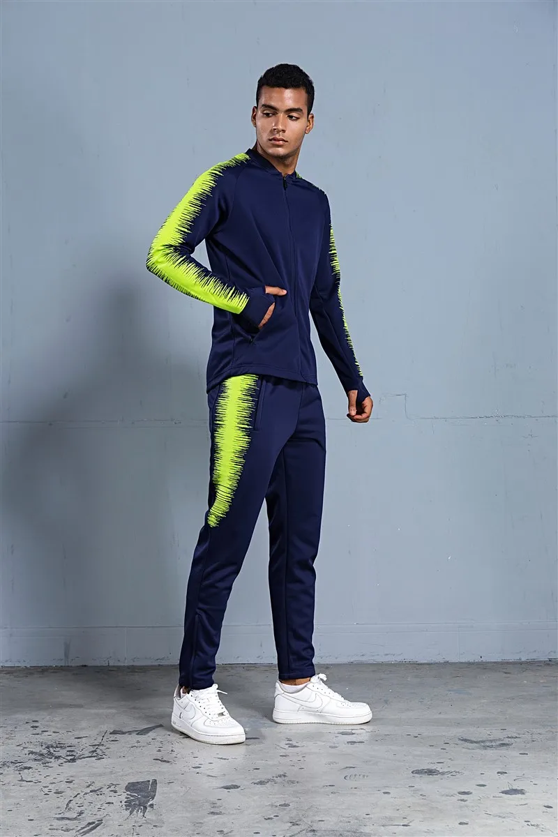 HOWE AO coat Adult Men Soccer Jerseys Set Jogging clothing jacket pants sports suit wear Running football Training Tracksuit HOWE AO coat Adult Men Soccer Jerseys Set Jogging clothing jacket pants sports suit wear Running football Training Tracksuit