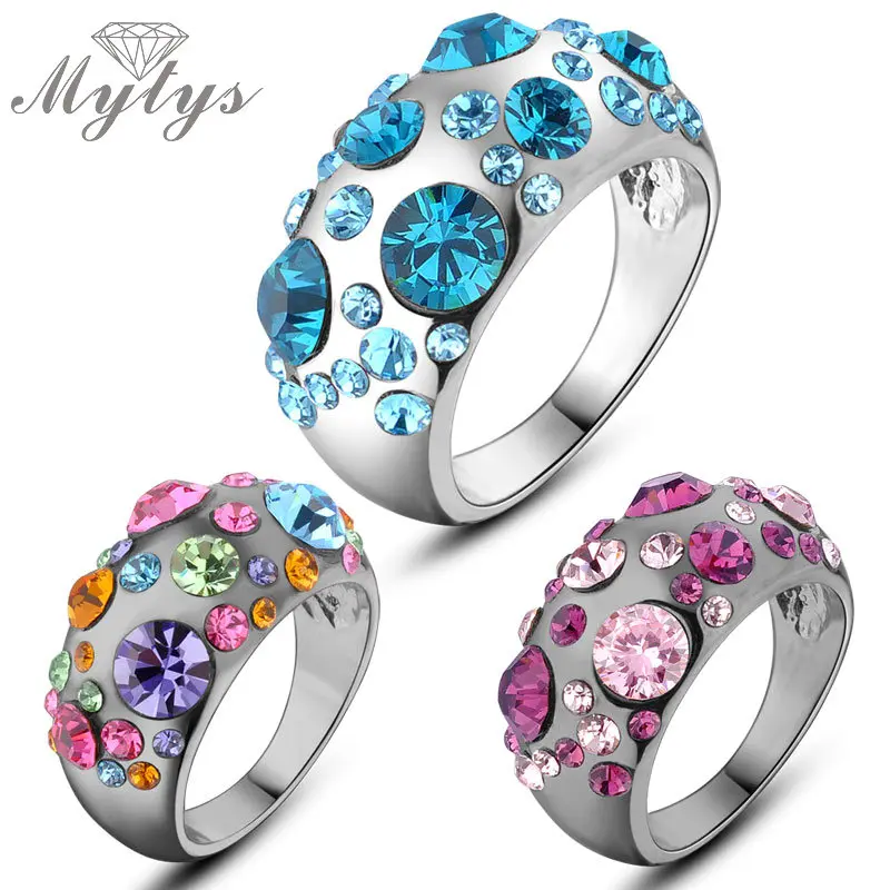 Mytys Fashion Trendy Beautiful Flower Design Romantic Crystal Rings Unique Design For Young Girls and Women R827 R828 R872
Mytys Fashion Trendy Beautiful Flower Design Romantic Crystal Rings Unique Design For Young Girls and Women R827 R828 R872