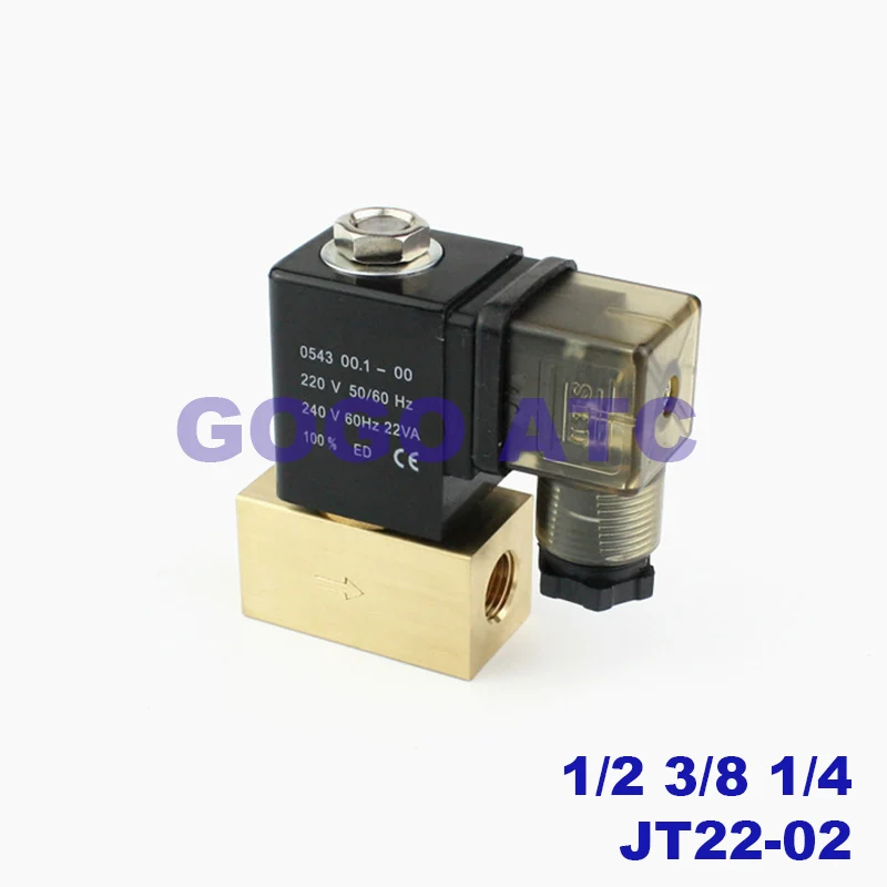 JT22-02 two-position two-way high-pressure solenoid valve Normally closed pressure 8MPa water valve Air valve AC220V DC24V 12V
JT22-02 two-position two-way high-pressure solenoid valve Normally closed pressure 8MPa water valve Air valve AC220V DC24V 12V