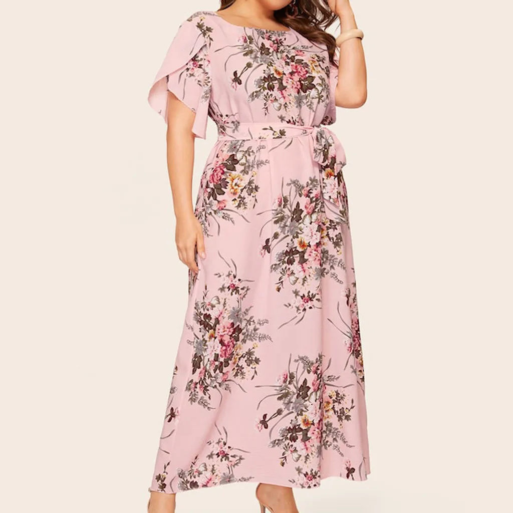 JAYCOSIN Fashion Women Casual Plus Size Floral Print O-Neck Short Sleeve Bandage Dress Loose Chiffon sexy party Dress hot June 6
JAYCOSIN Fashion Women Casual Plus Size Floral Print O-Neck Short Sleeve Bandage Dress Loose Chiffon sexy party Dress hot June 6