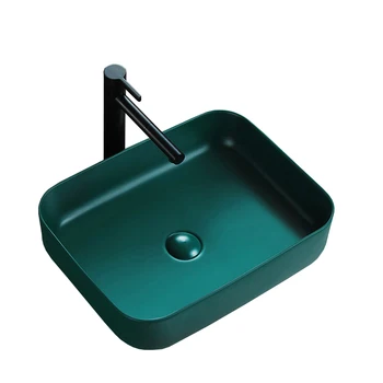 Rectangular Matte Green Ceramic Bathroom Sink Lavatory Basin Countertop Shampoo Sink Washbasin With Ceramic Pop-Up Drainer
Rectangular Matte Green Ceramic Bathroom Sink Lavatory Basin Countertop Shampoo Sink Washbasin With Ceramic Pop-Up Drainer