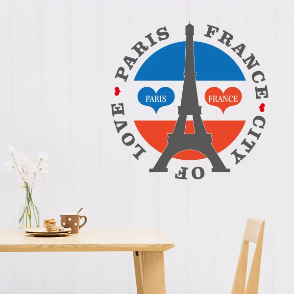 Pegatina Mural Viaje La Palabra Francia Paris Hito Decoracion De