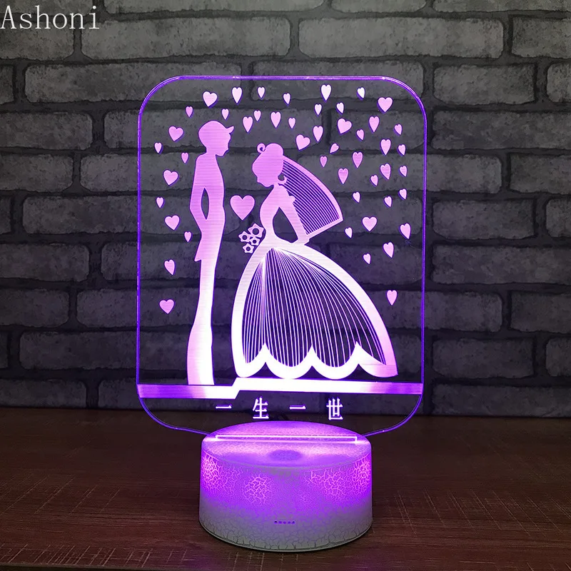 3D Table Lamp Acrylic LED Night Light Touch Remote 7 Color Changing Wedding Party Decor Light for Lovers Valentine's Day Gift
3D Table Lamp Acrylic LED Night Light Touch Remote 7 Color Changing Wedding Party Decor Light for Lovers Valentine's Day Gift