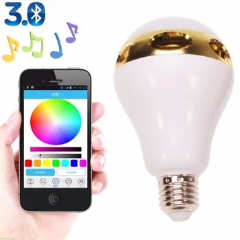 Newest E27 Smart LED Bulb Light Wireless Bluetooth Speaker 110V-240V 5W Audio Lamp For Android iPhone iPad
Newest E27 Smart LED Bulb Light Wireless Bluetooth Speaker 110V-240V 5W Audio Lamp For Android iPhone iPad