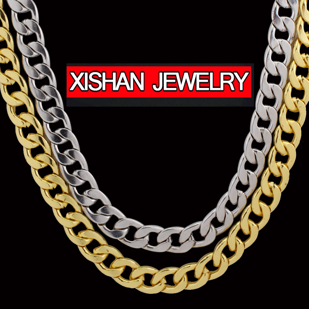 Hip Hop Men's Iced Out Bling Chain Necklace 19'' 10MM Cuban Link Choker Chain Polished Yellow Gold/Silver Color HIP001
Hip Hop Men's Iced Out Bling Chain Necklace 19'' 10MM Cuban Link Choker Chain Polished Yellow Gold/Silver Color HIP001