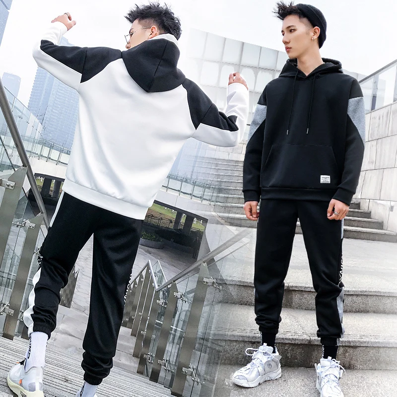 2019 Streetwear Men's Sportswear Sets ( Hoodies+Joggers ) Sports Suit Man's Patchwork Tracksuit Men Patchwork Hip Hop Sweatshirt
2019 Streetwear Men's Sportswear Sets ( Hoodies+Joggers ) Sports Suit Man's Patchwork Tracksuit Men Patchwork Hip Hop Sweatshirt