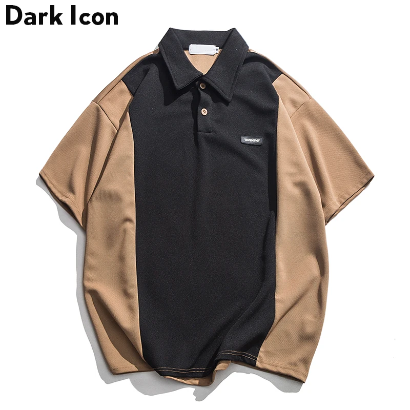 Dark Icon Contrast Color Polo Shirt Men Turn-down Collar Loose Men's Polo Shirt Street Shirts for Men
Dark Icon Contrast Color Polo Shirt Men Turn-down Collar Loose Men's Polo Shirt Street Shirts for Men