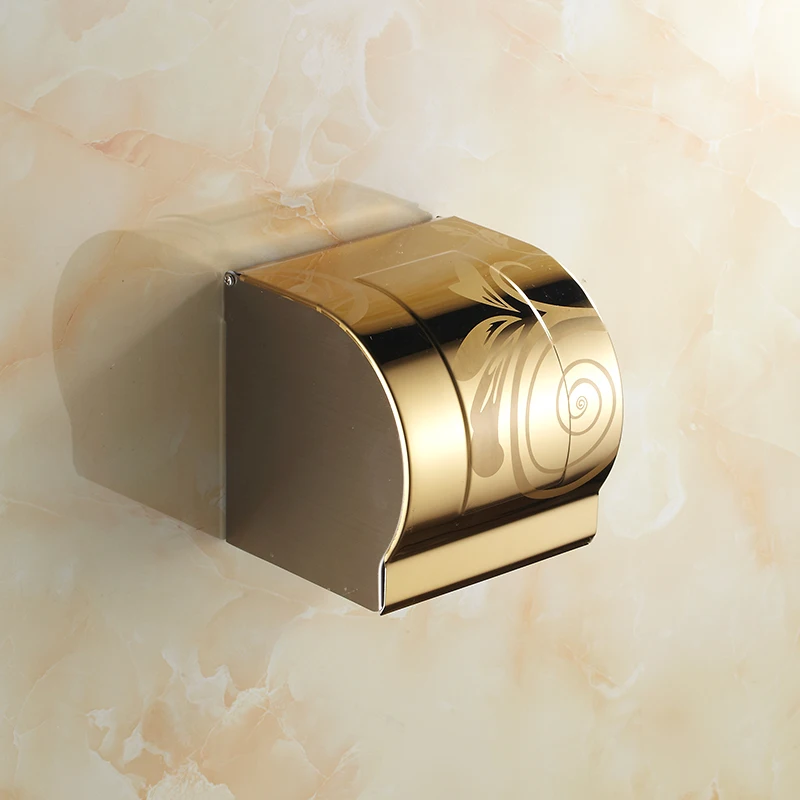 Stainless steel waterproof bathroom tissue box holder, Antique toilet paper roll holder, European style kitchen gold paper rack
Stainless steel waterproof bathroom tissue box holder, Antique toilet paper roll holder, European style kitchen gold paper rack