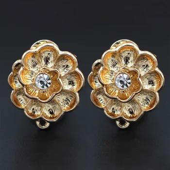 Clip Earring Post with Loop Hanger 18mm Hollow Flower Paved Rhinestone CZ DIY Findings for Pearls Stud Earrings Jewelry Making
Clip Earring Post with Loop Hanger 18mm Hollow Flower Paved Rhinestone CZ DIY Findings for Pearls Stud Earrings Jewelry Making