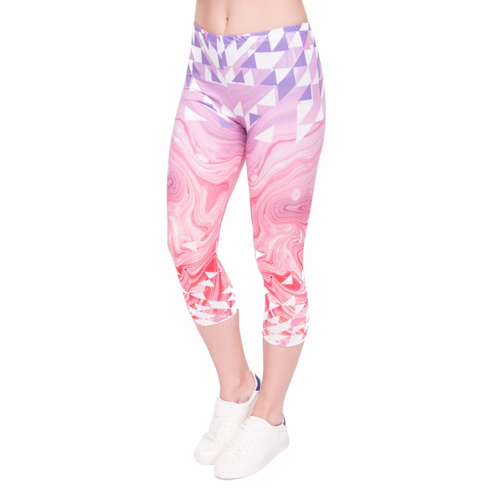 Fashion Summer Women Capri Leggings Triangles Pink Marble Printing Sexy Mid-Calf 3/4 Trousers Movement Leggins Capri Pants
Fashion Summer Women Capri Leggings Triangles Pink Marble Printing Sexy Mid-Calf 3/4 Trousers Movement Leggins Capri Pants