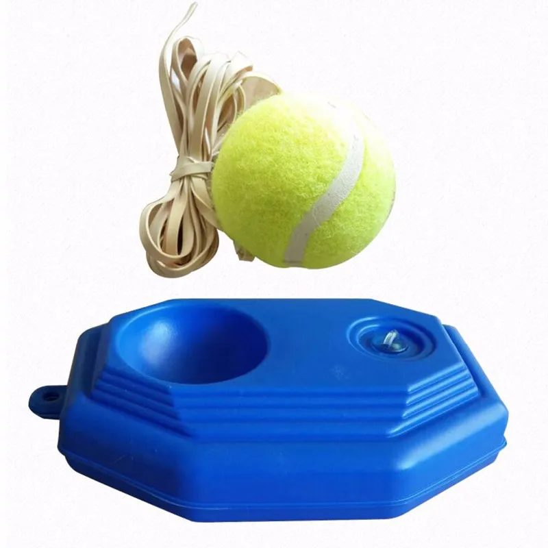 Hot Heavy Duty Tennis Training Tool+ Exercise Tennis Ball Self-study Rebound Ball with Tennis Trainer Baseboard Sparring Device (1)