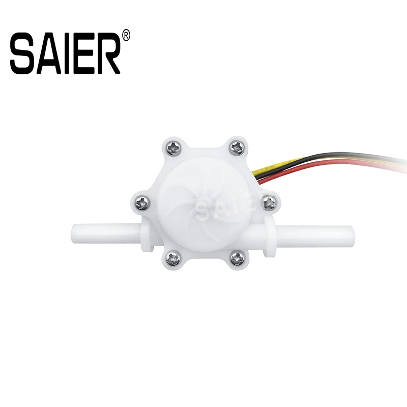 

POM Food Grade FDA Water Flow Sensor 0.3-4.5L/Min Factory Saier 6mm Flowmeters SEN-HZ06K