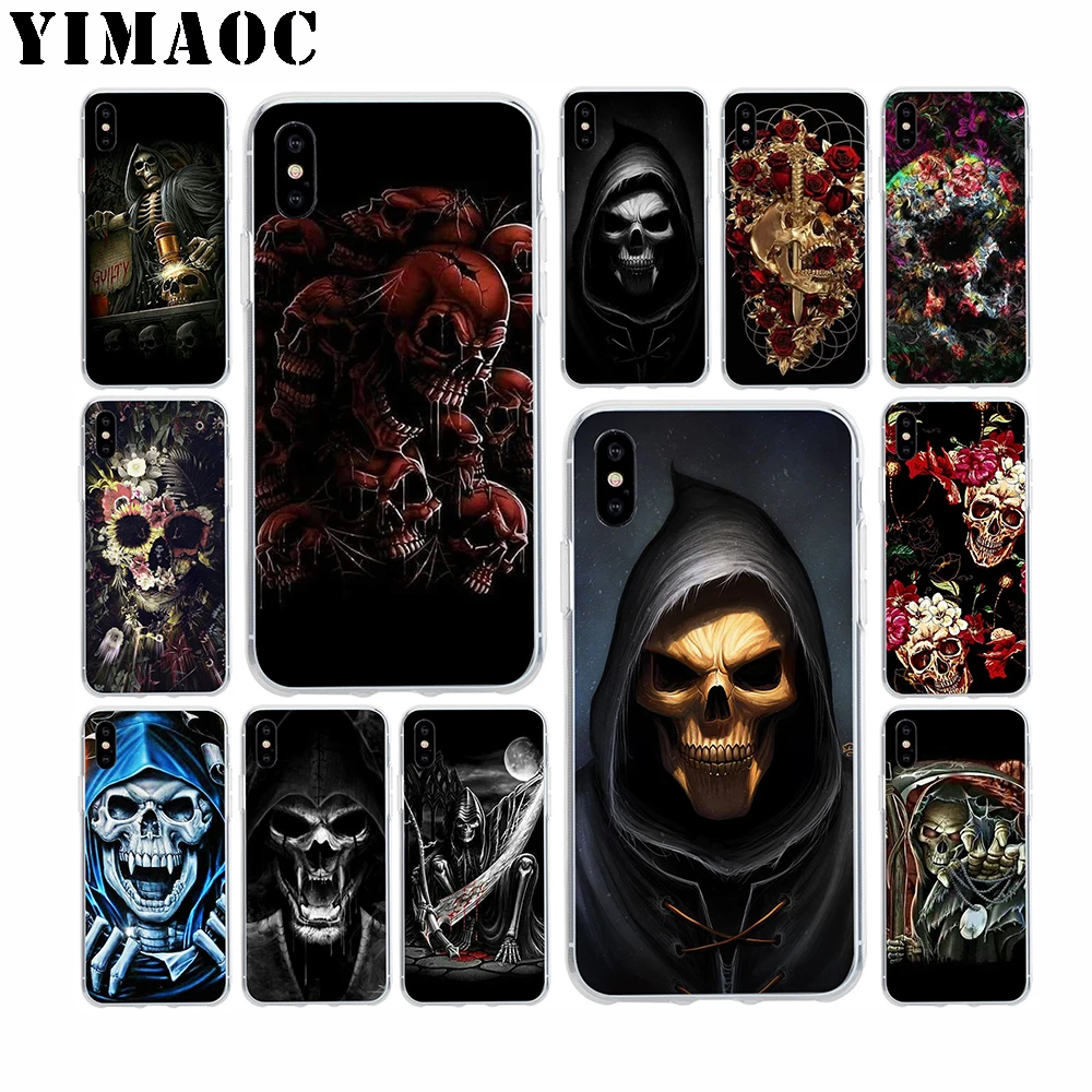 YIMAOC Grim Reaper Skull Skeleton Soft TPU Silicone Case for Apple Iphone Xr Xs Max X 10 8 Plus 7 6S 6 Plus SE 5S 5 7Plus 8Plus
YIMAOC Grim Reaper Skull Skeleton Soft TPU Silicone Case for Apple Iphone Xr Xs Max X 10 8 Plus 7 6S 6 Plus SE 5S 5 7Plus 8Plus