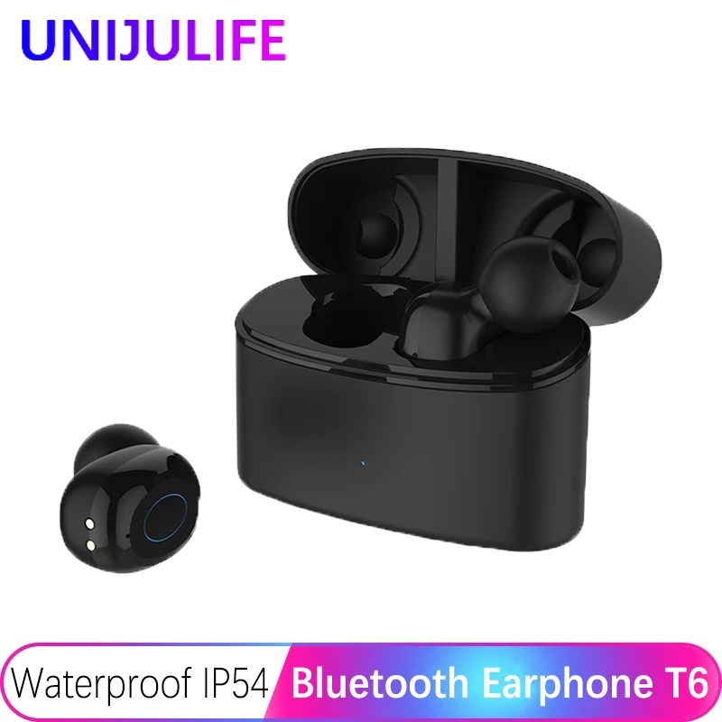 Tws T6 True Wireless Bluetooth Earbuds 5.0 Headphones HD Stereo Sound Built-in Dual Microphone with Portable Charging Case-Black
Tws T6 True Wireless Bluetooth Earbuds 5.0 Headphones HD Stereo Sound Built-in Dual Microphone with Portable Charging Case-Black