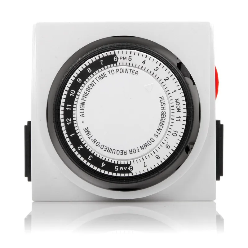 SH-100 15A 125V 24Hours Mechanical US Plug Indoor Use Plug in Timer Switch Timer Socket Switc
SH-100 15A 125V 24Hours Mechanical US Plug Indoor Use Plug in Timer Switch Timer Socket Switc