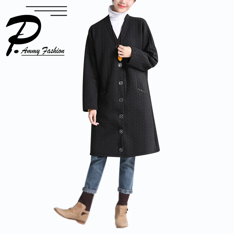 Women's Winter Plus Size Quilted Cotton Solid Color LongSingle Breasted Coat Ladies Fashion Warm Long sleeve Long Coat Dress
Women's Winter Plus Size Quilted Cotton Solid Color LongSingle Breasted Coat Ladies Fashion Warm Long sleeve Long Coat Dress
