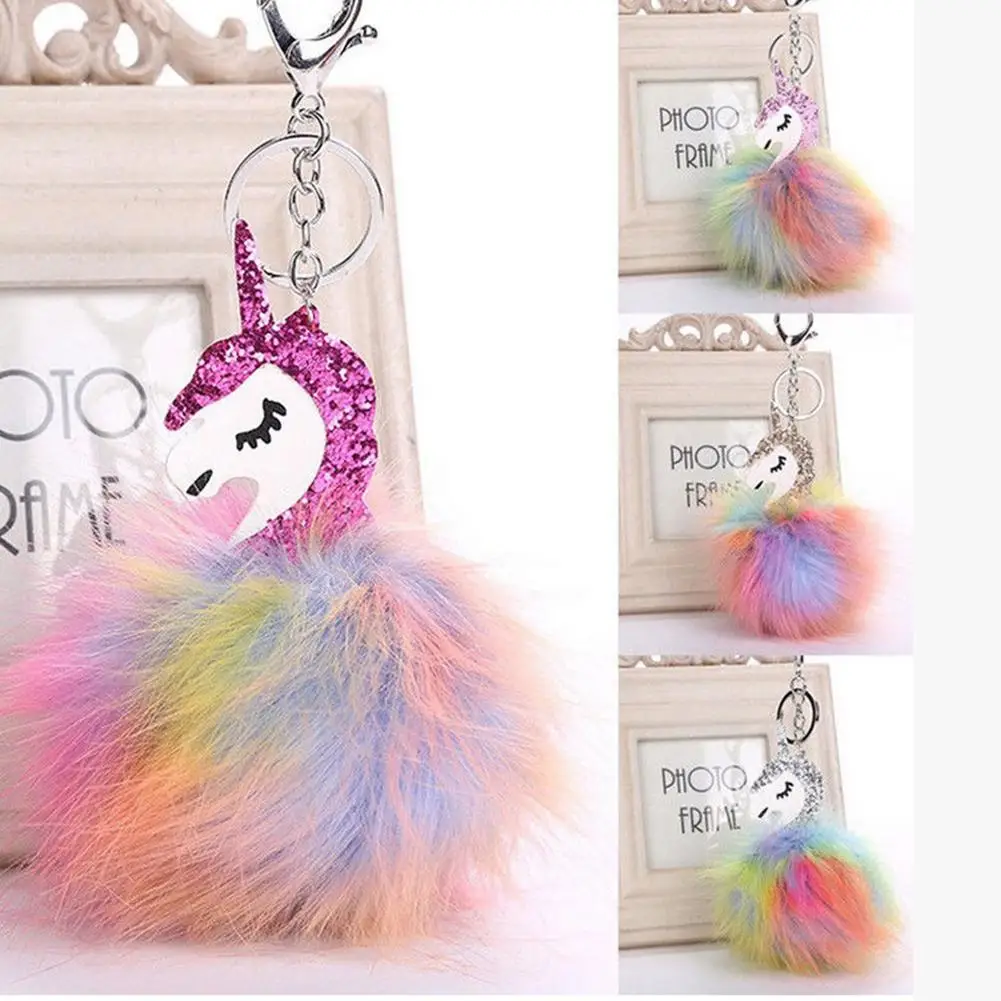 Creative Rainbow Plush Animal Hose Shaped Pendant Keychain Pompon Unicorn Key Chain
Creative Rainbow Plush Animal Hose Shaped Pendant Keychain Pompon Unicorn Key Chain