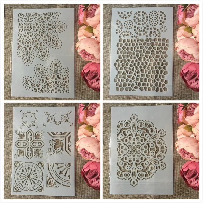 4Pcs/Set A4 Circle Edge Background Flower DIY Layering Stencils Painting Scrapbook Coloring Embossing Album Decorative Template
4Pcs/Set A4 Circle Edge Background Flower DIY Layering Stencils Painting Scrapbook Coloring Embossing Album Decorative Template
