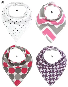 Bandana Bibs for Baby | Unisex Drool Bibs | Organic Cotton INS designs 4pcs/set / black polka dot / chevron / Geometric print
Bandana Bibs for Baby | Unisex Drool Bibs | Organic Cotton INS designs 4pcs/set / black polka dot / chevron / Geometric print