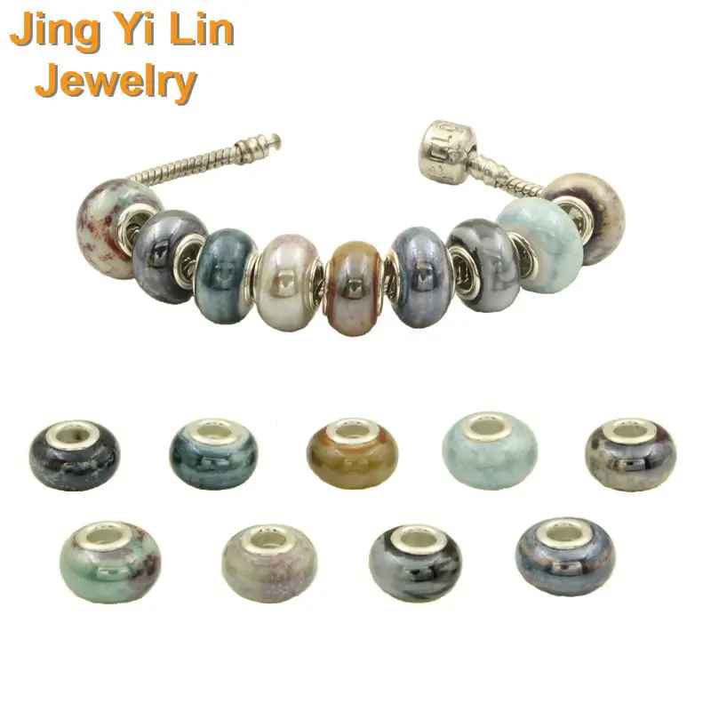Wholesales 50pcs/Lot Motley Ceramic Rondelle Spacer Big Hole Charms Beads For Making European Bracelet, Porcelain Diy Beads
Wholesales 50pcs/Lot Motley Ceramic Rondelle Spacer Big Hole Charms Beads For Making European Bracelet, Porcelain Diy Beads