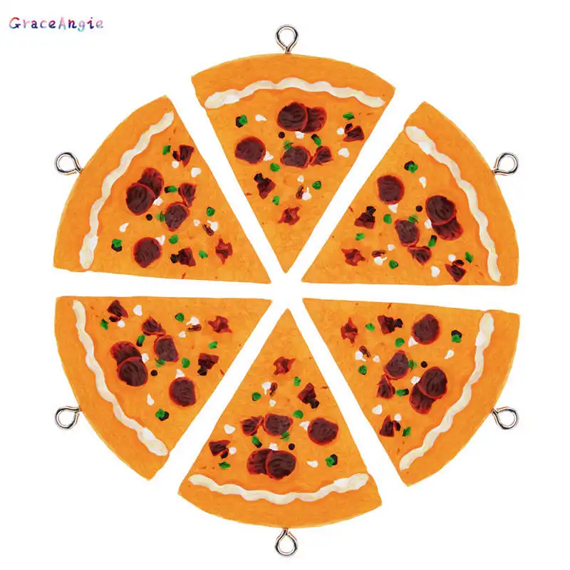 GraceAngie 6pcs Imitation Foods Pizza Pendant Resin Flatback Cabochon Keychain Decor Phone Case Hanging Accessory 40*32*8mm
GraceAngie 6pcs Imitation Foods Pizza Pendant Resin Flatback Cabochon Keychain Decor Phone Case Hanging Accessory 40*32*8mm