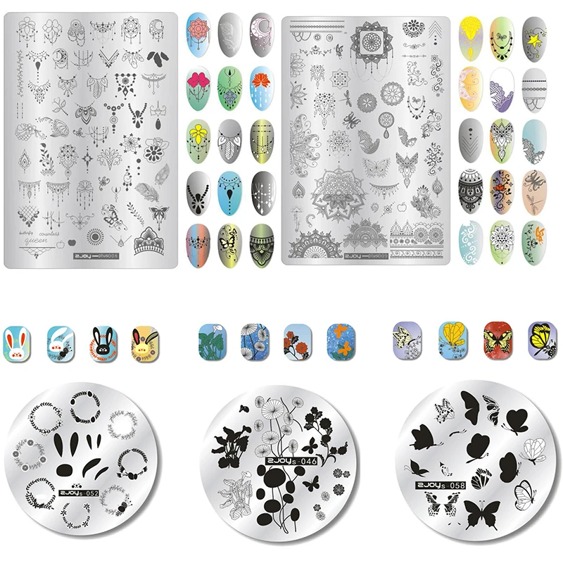 3size zjoys,ZJOY-Plus,zjoy Nail Stamping Plates DIY Geometry,Butterfly,Lace Flower Design Image 1pc Nail Art Plate Manicure Tool
3size zjoys,ZJOY-Plus,zjoy Nail Stamping Plates DIY Geometry,Butterfly,Lace Flower Design Image 1pc Nail Art Plate Manicure Tool