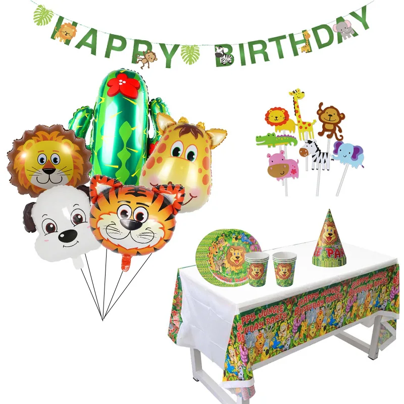 Jungle Party Kids Happy Birthday Party Decoration Forest Safari Zoo Theme Animal Balloon Party Supplies Baby Shower Decor
Jungle Party Kids Happy Birthday Party Decoration Forest Safari Zoo Theme Animal Balloon Party Supplies Baby Shower Decor