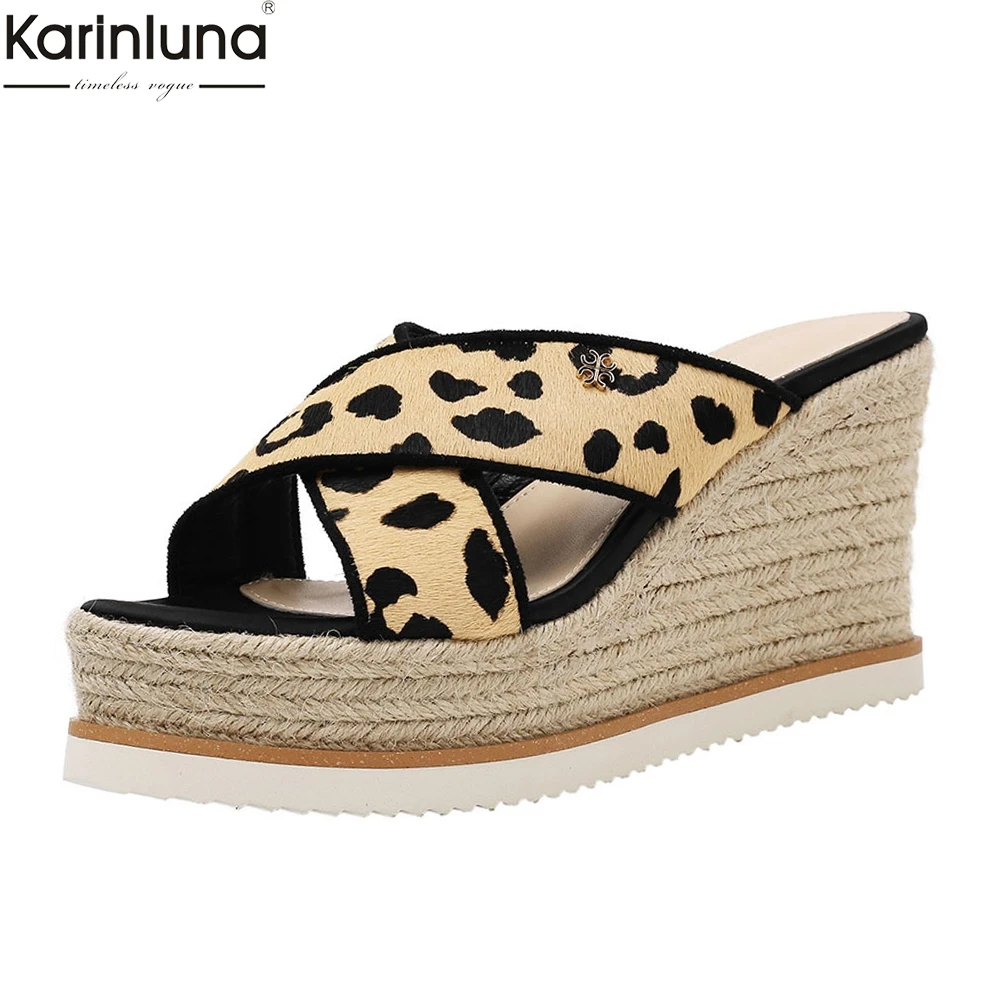 brand fashion women's horsehair ladies wedges high heels leopard shoes woman casual outside summer slippers
brand fashion women's horsehair ladies wedges high heels leopard shoes woman casual outside summer slippers
