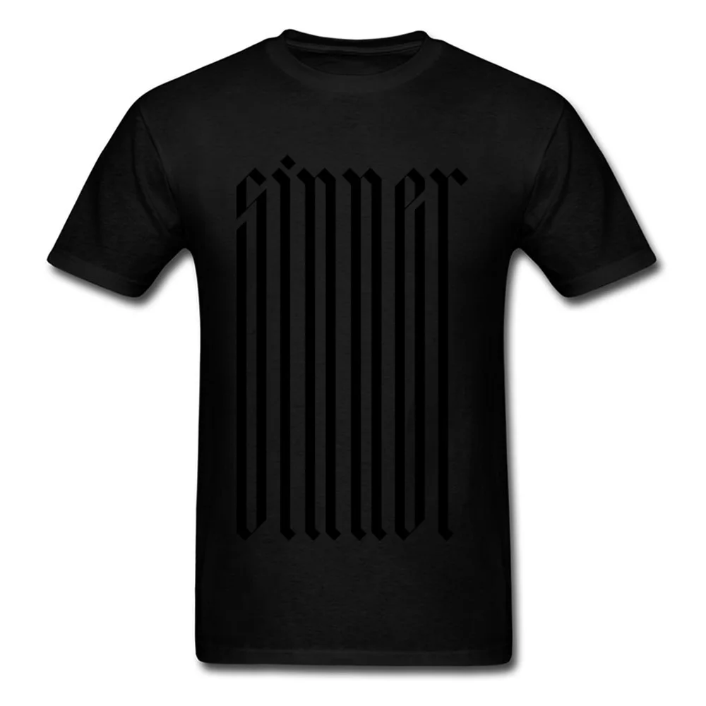 Tops T Shirt SINNER Lovers Day 2018 Fashion Leisure Short Sleeve 100% Cotton O-Neck Adult T-Shirt Leisure Clothing Shirt SINNER black