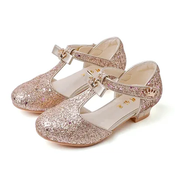 Kalupao Spring Shoes for Girls High-heeled Sequins Girls Party Shoes Bowknot T-strap Fashion Slip-on Latin Dance Shoe Girl Wears
Kalupao Spring Shoes for Girls High-heeled Sequins Girls Party Shoes Bowknot T-strap Fashion Slip-on Latin Dance Shoe Girl Wears
