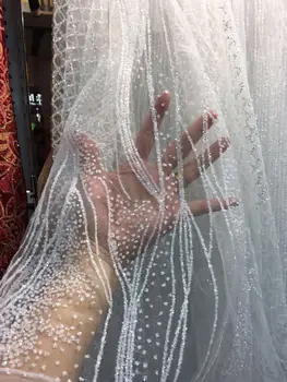 French tulle net lace material African net lace fabric beautiful LJY-5737 with white glued glitter tulle lace fabric
French tulle net lace material African net lace fabric beautiful LJY-5737 with white glued glitter tulle lace fabric